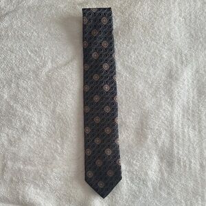 Canali tie in black with gold 3.25” at widest point